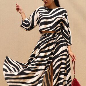 Loose Fit Top And Skirt Set